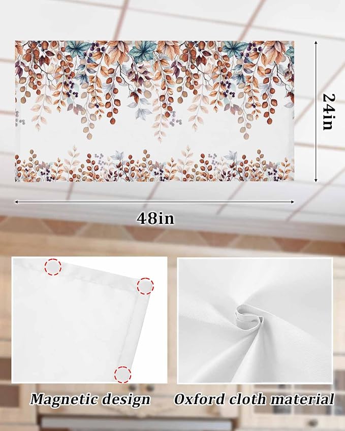 3 Pack Fluorescent Light Cover for Classroom Ceiling Light, Fall Orange - Image 7