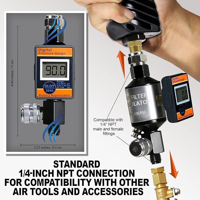 LE LEMATEC Digital Air Pressure Regulator & Water Separator - Image 4