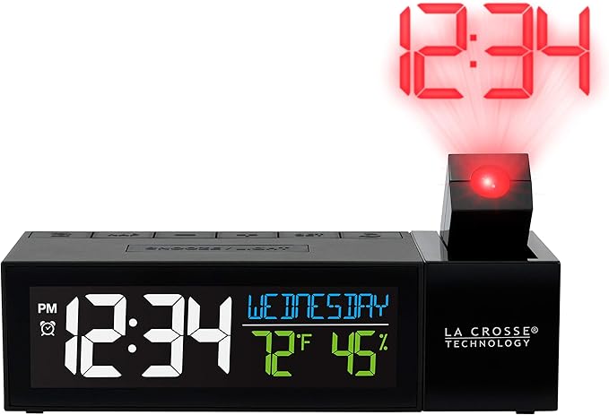 La Crosse Technology 616-1950-INT Pop-Up Bar Projection Alarm Clock by LaCrosseTechnology