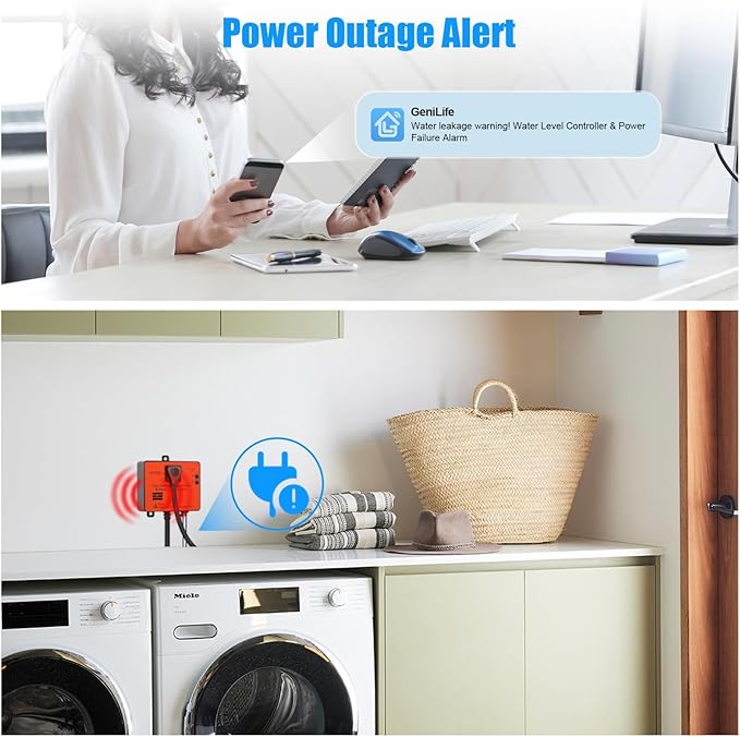 Ortis WiFi Power Failure & Water Leak Alarm, Real-Time Monitoring of Water Level - Image 4