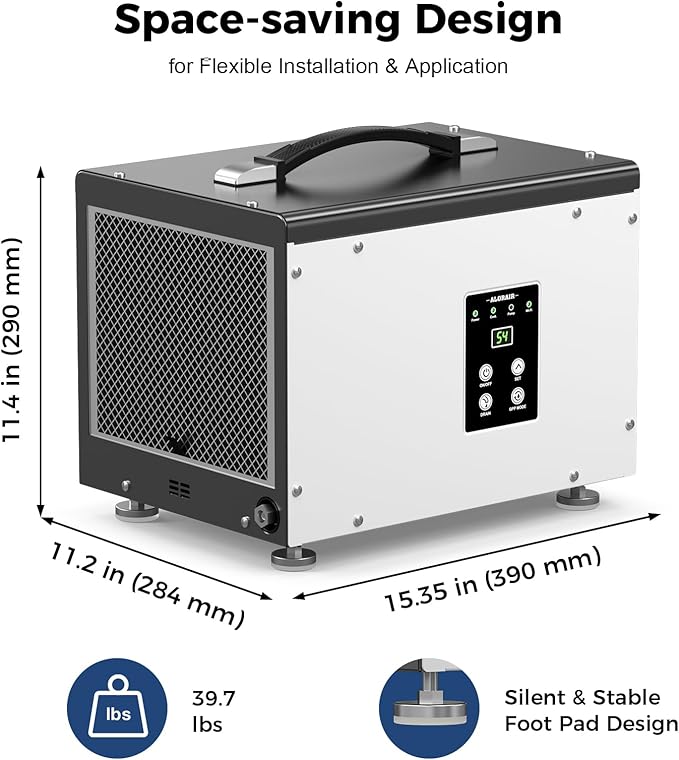 ALORAIR Wi-Fi Crawl Space and Basement Dehumidifier, 70 Pint - Image 9