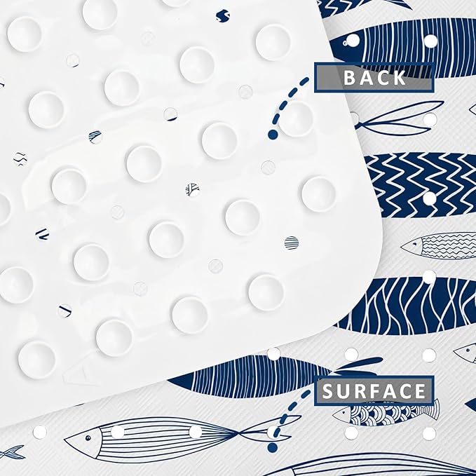 Fish Bathtub Mat Non Slip, Boho Baby Bath Mat - Image 4