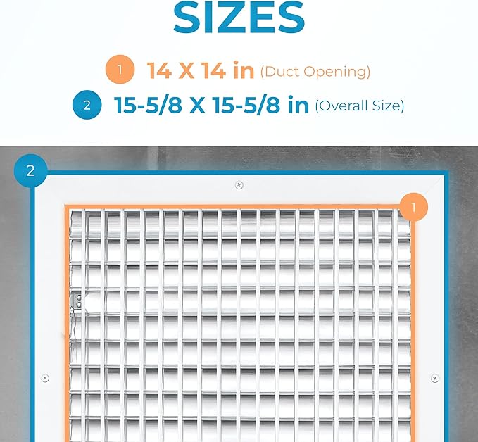 Aluminum 14 x 14 Inch Air Vent Covers - Image 3