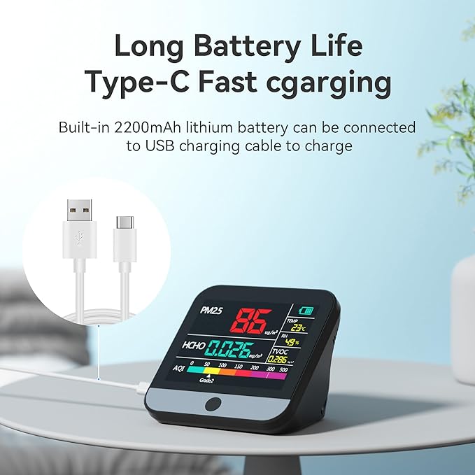 13 in 1 Air Quality Tester for Home, Indoor Air Quality Monitor, - Image 4