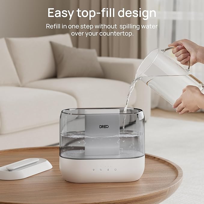 Dreo Humidifiers for Bedroom, 4L Top Fill for Large Room, 36H Runtime, 28 dB - Image 6
