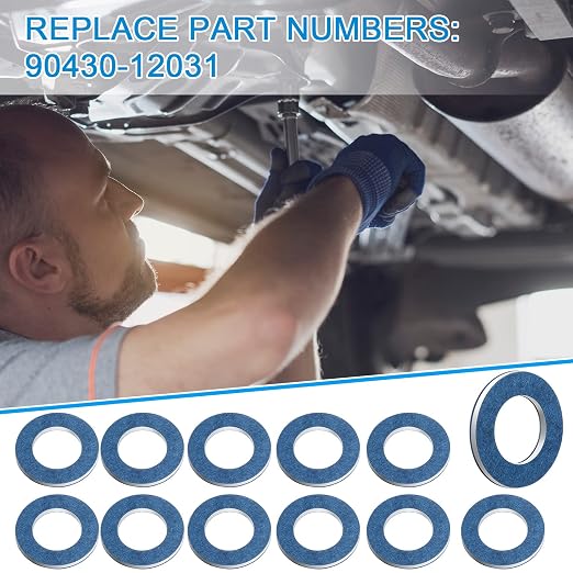 Mudder 200 Pieces Aluminum Engine Transmission Fluid Oil Crush Washers Drain - Image 6