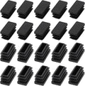 METALLIXITY Rectangle End Caps 40Pcs, Plastic Rectangle Tube Inserts Threaded by METALLIXITY