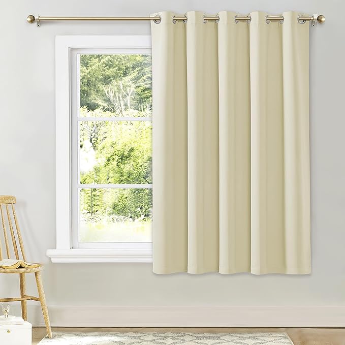 NICETOWN Bedroom Window Blackout Curtain Panel, 1 Panel, 70 x 63 inch, Thermal by NICETOWN