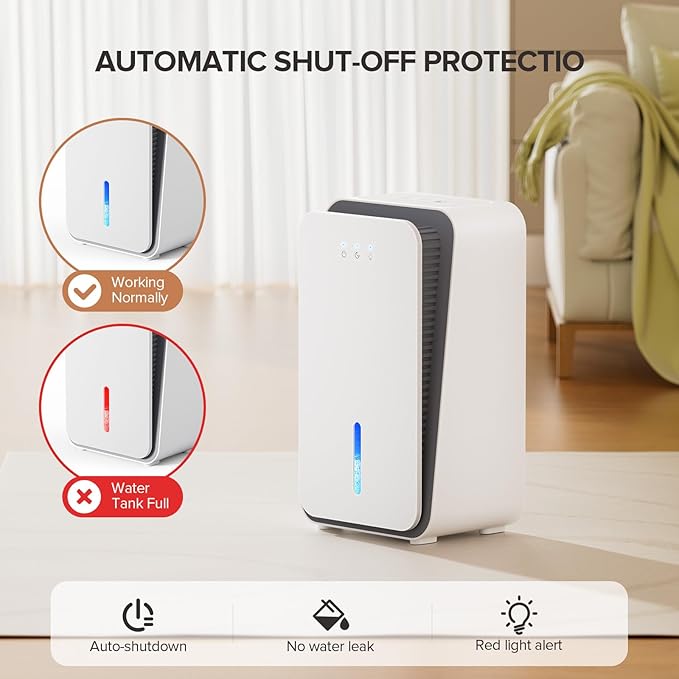 Dehumidifier for Home, 1000 sq.ft Dehumidifier for Basement Bathroom Bedroom - Image 6