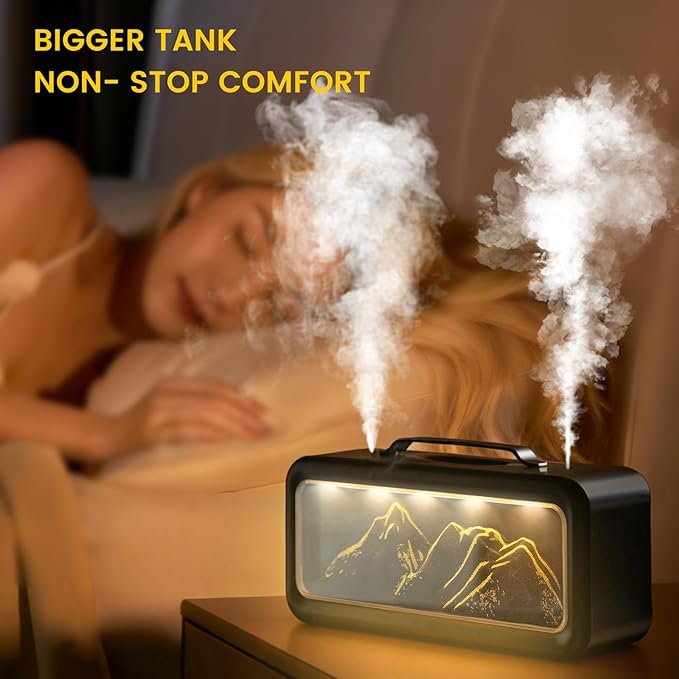 HEEYCEM Small Humidifiers for Bedroom, 600ml Cool Mist Top Fill Humidifier for - Image 5