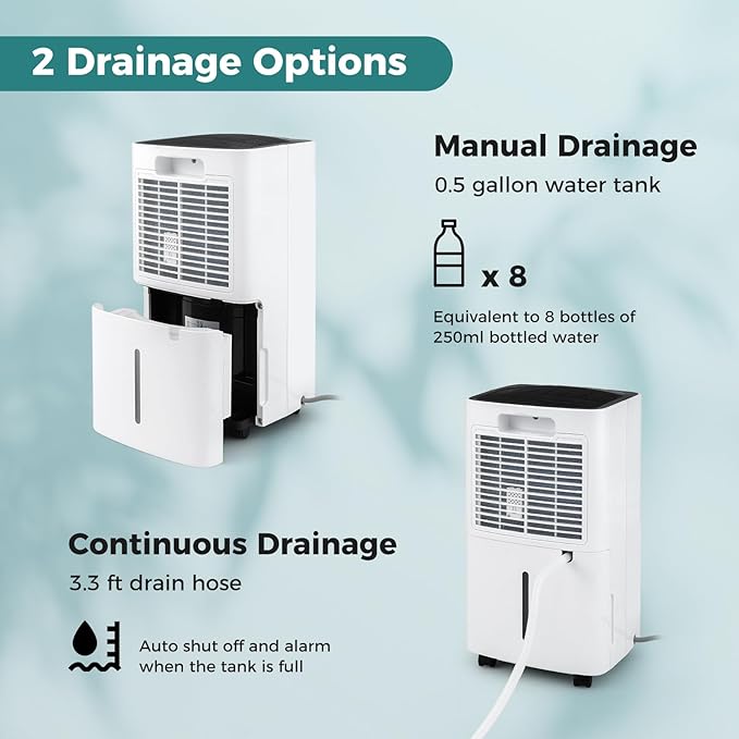 COSTWAY Dehumidifier for Large Room and Basements, Portable 30 Pints - Image 5