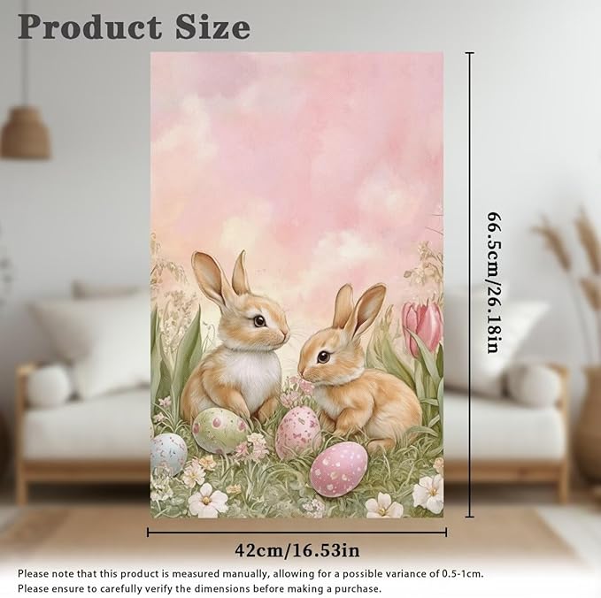 Easter Bunny Recliner Chair Protector Non-Slip Headrest Cover - Image 5