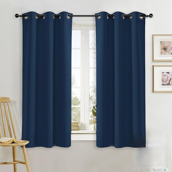 NICETOWN Kitchen Blackout Window Curtain Panel, Moroccan Blue, 1 Panel by NICETOWN