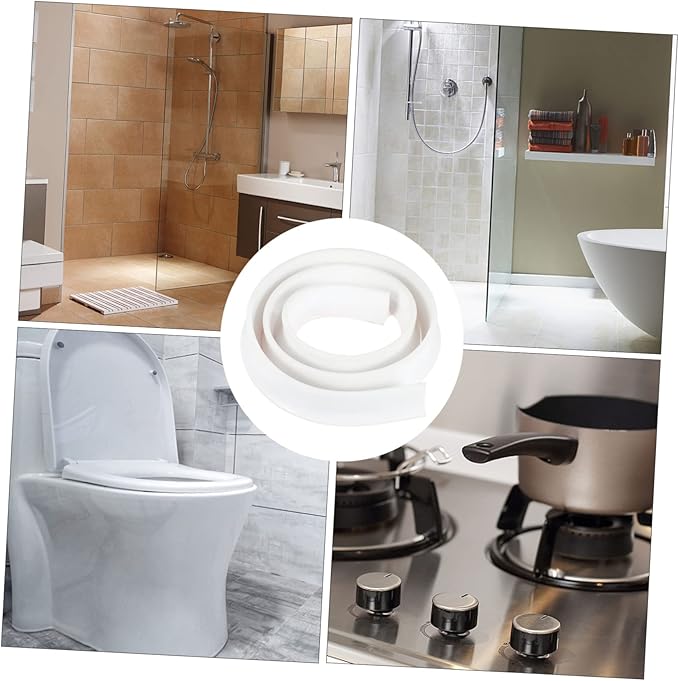 jojofuny 3m Toilet Water Retaining Strip Self-adhesive Bathroom Baffle - Image 3