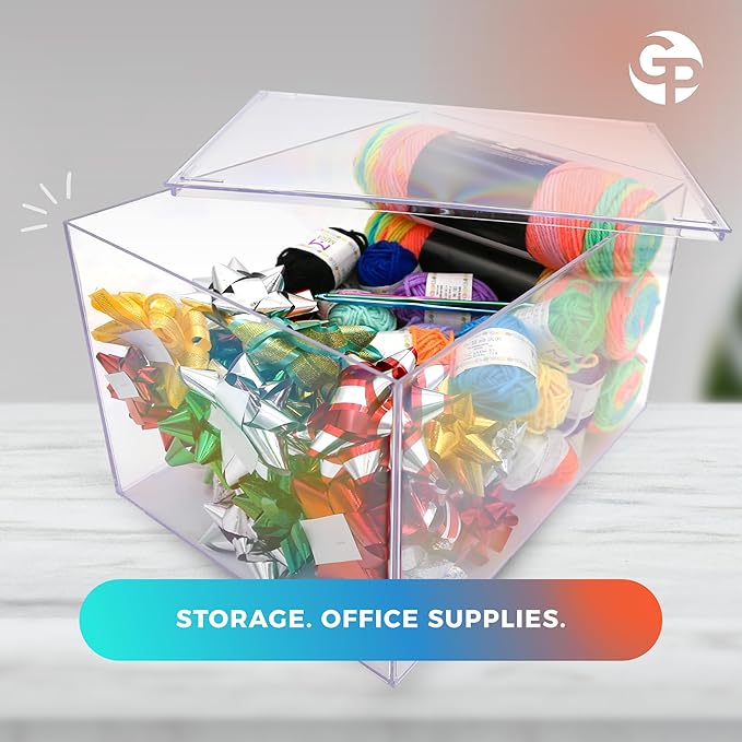 4 Clear Acrylic Boxes with Lid, 12.5"L x 8.5"W x 8.5"H, Made in USA, Diorama - Image 7