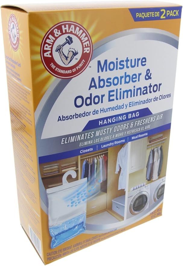 Arm & Hammer Moisture Absorber & Odor Eliminator 16oz Hanging Bag, 3 Pack – - Image 2