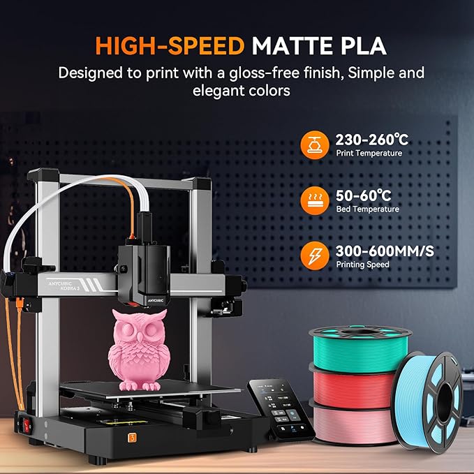 TECBEARS High Speed PLA 3D Printer Filament，Matte PLA Filament 1.75mm - Image 9