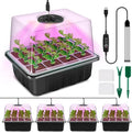 YAUNGEL Seed Starter Tray with Grow Light, 4 Pack Seed Starter Kit with Timing by YAUNGEL