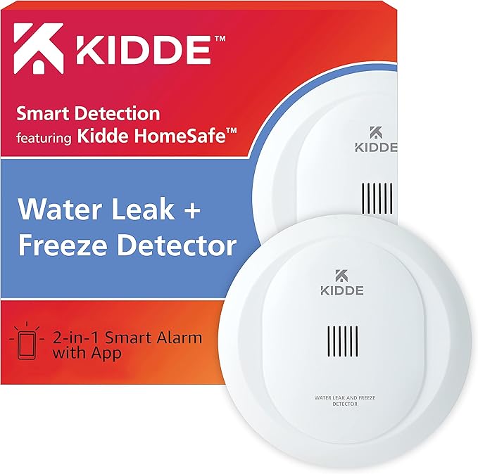 Kidde WiFi Water Leak Detector & Freeze Alarm, Alexa Device, Smart Leak Detector by Kidde
