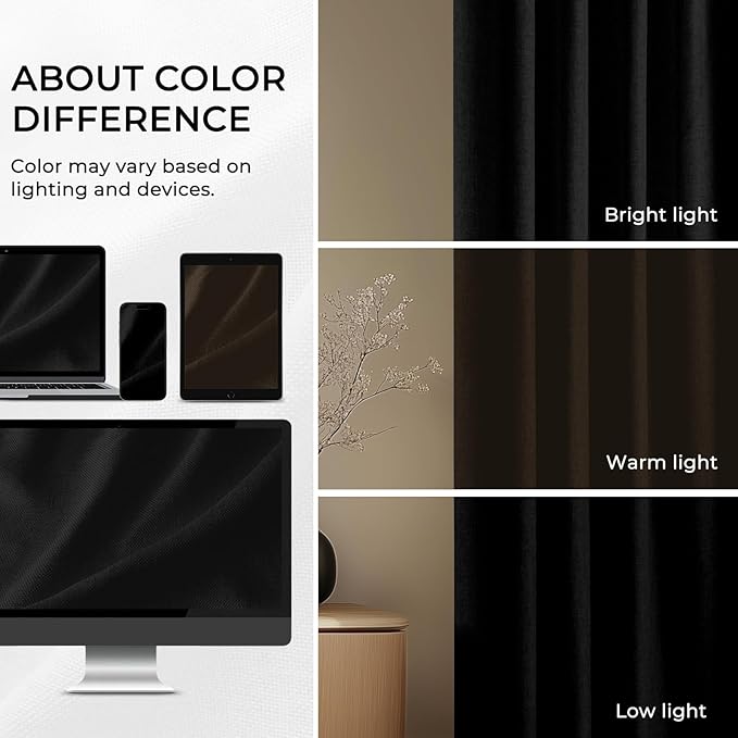 INOVADAY Thermal Sliding Door Curtains 100% Blackout Curtains - Image 6