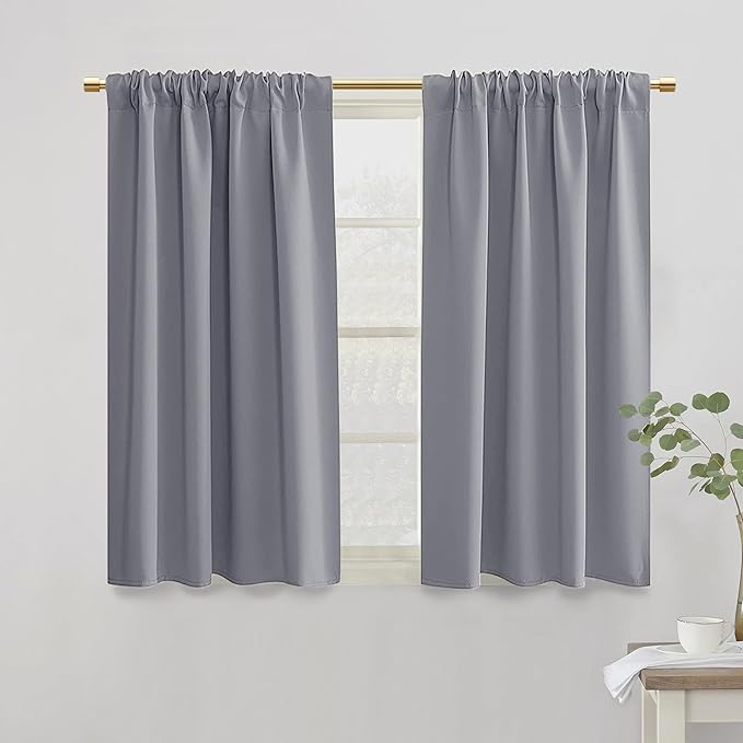 Light Grey Curtains 42 Inch Length by PANELSBURG