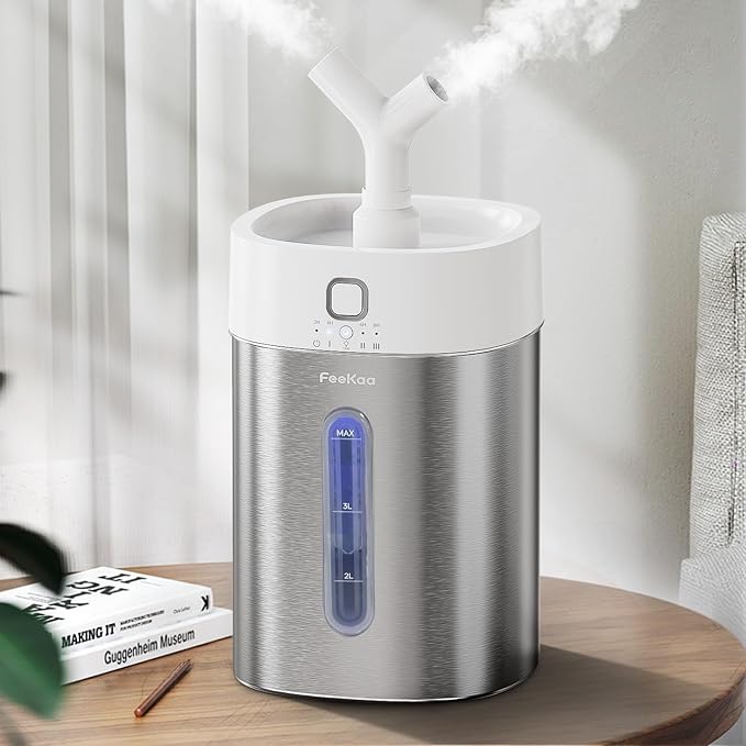 Feekaa Stainless Steel Humidifier Dishwasher Safe, 4L/1Gal Cool Mist Humidifiers by Smallappliancesbigchange