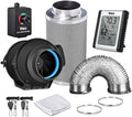 iPower GLFANXEXPSET4D25CHUMD 4 Inch 118 CFM Inline Filter 25 Feet Ducting by iPower