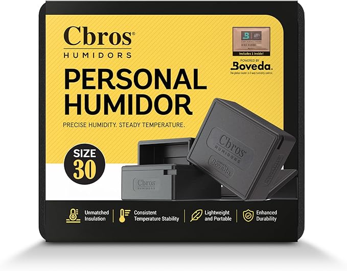 Cbros Humidor 69% Two- Way Humidity Control Box Powered by Boveda, Moisture by Unknown