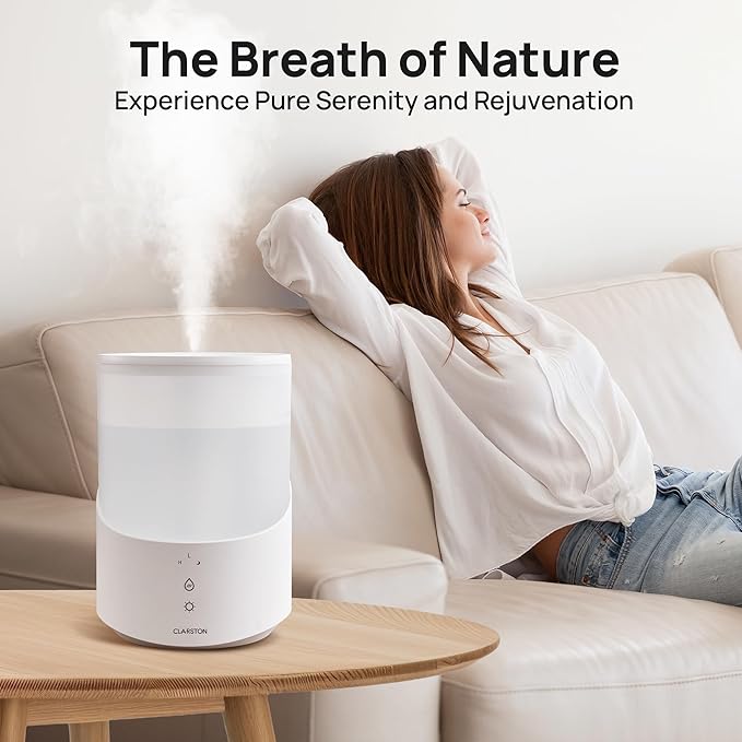 Clarston Humidifiers for Bedroom, 2.5L Cool Mist Humidifier - Image 4