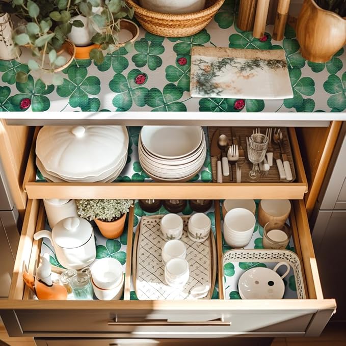 12" W x 60" L Floral Drawer and Shelf Liner - Image 2