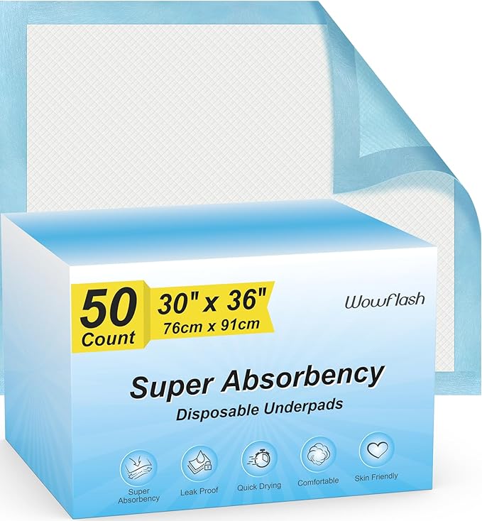 Super Absorbency Disposable Leakproof Underpads by Wowflash