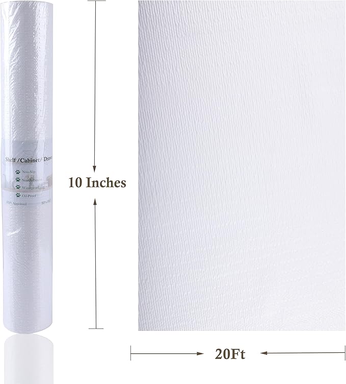 Shelf Drawer Liner for Kitchen Cabinet 10 Inch Wide X 20 Ft Non-Adhesive - Image 7