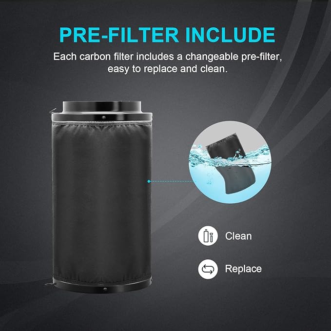 HealSmart 4 Inch Air Carbon Filter 4" Premium Australian Virgin Charcoal - Image 6