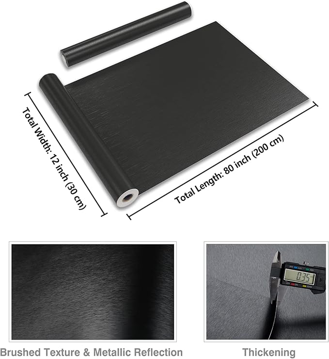 CRE8TIVE Thick Black Stainless Steel Contact Paper - Image 8