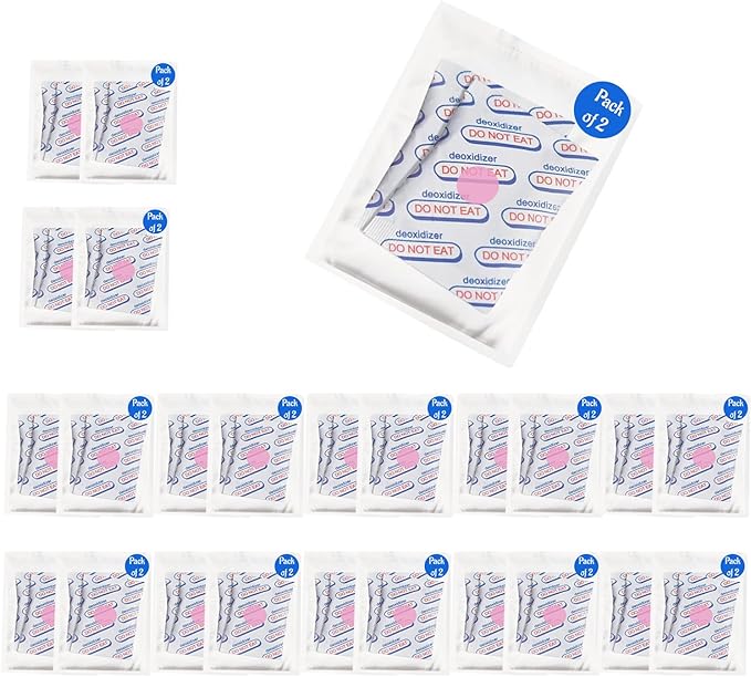 1000cc Oxygen Absorbers for Food Storage, Food Grade Oxygen Absorbers Packets by BRENSTEN