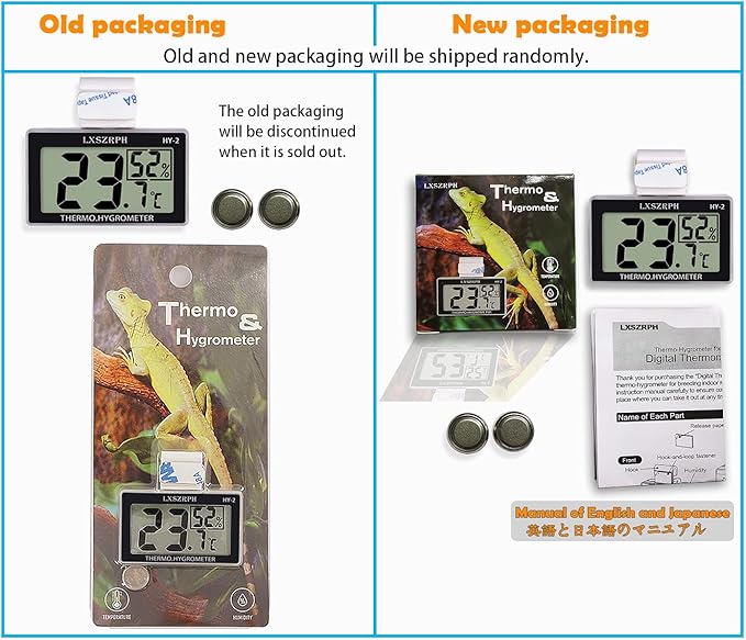 Reptile Thermometer Hygrometer Digital Amphibian Thermometer - Image 3