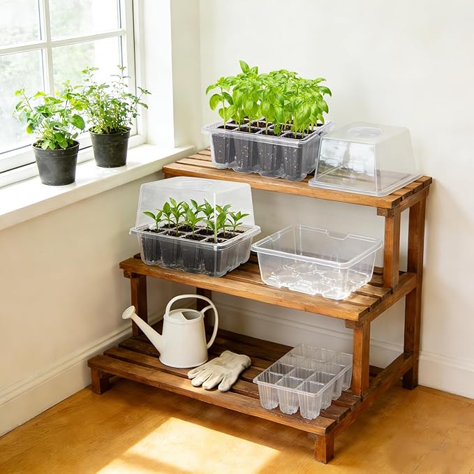 MIXC Seed Starter Tray with Elevated Lid, 120 Cells Seed Starter Kit with - Image 7