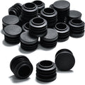 7/8" Plastic Hole Plugs Black -Round Chair Leg Caps, Flush Mount Pipe Plugs by EASYEAH