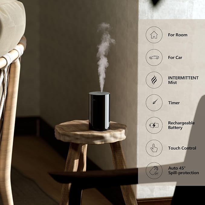 Airversa Waterless Diffuser for Essential Oil, Battery Operated Nebulizer - Image 2