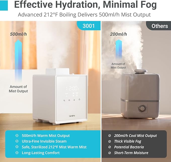 Stainless Steel Humidifier, 3L Warm Mist Humidifier, Easy Clean - Image 8