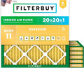 Filterbuy 20x20x1 Air Filter MERV 11 Superior Pet & Allergy Defense, by Filterbuy