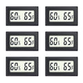 6 Pack Mini Indoor Temperature Humidity Meter Gauge Thermometer Hygrometer LCD by Maiweitong