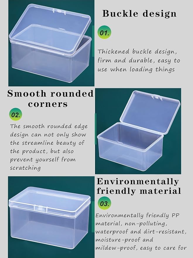 6Pcs Clear Playing Deck Card Storage Box Plastic Card Boxes Playing Card Boxs - Image 3