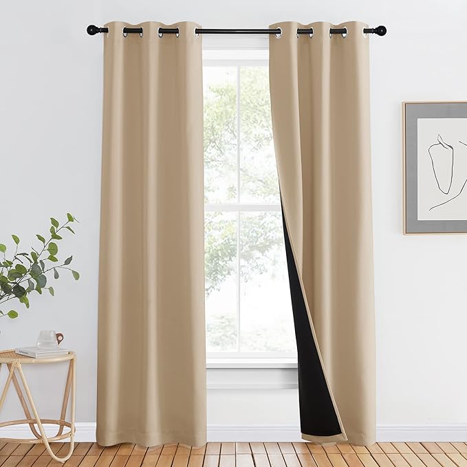 NICETOWN Living Room Completely Shaded Draperies, Privacy Protection & Noise by NICETOWN