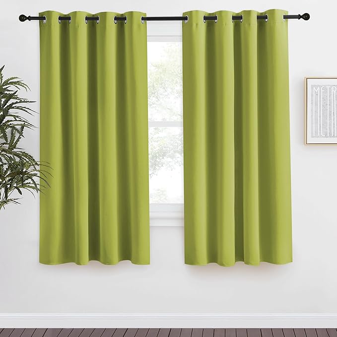 NICETOWN Blackout Curtain 68 inch Long, 55 inches Width, 1 Panel, Fresh Green by NICETOWN