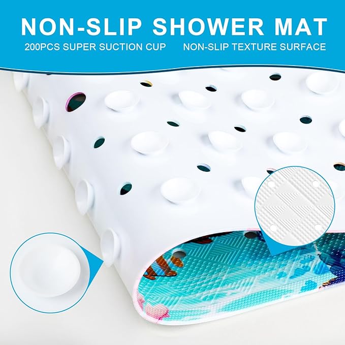 XIYUNTE Baby Bath Mat for Tub Non Slip Kids Bath Mat - Image 3