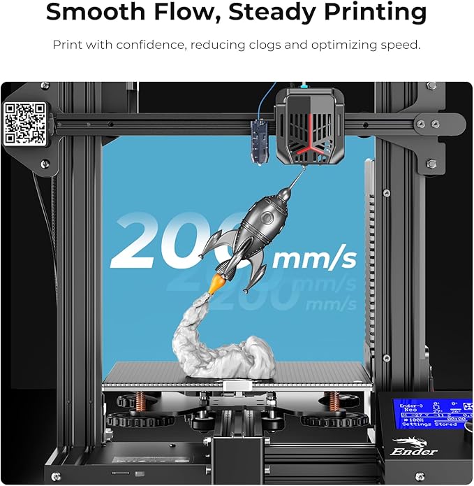Creality PLA Filament 1.75mm Black, 3D Printer Filament 1kg Spool, High - Image 7