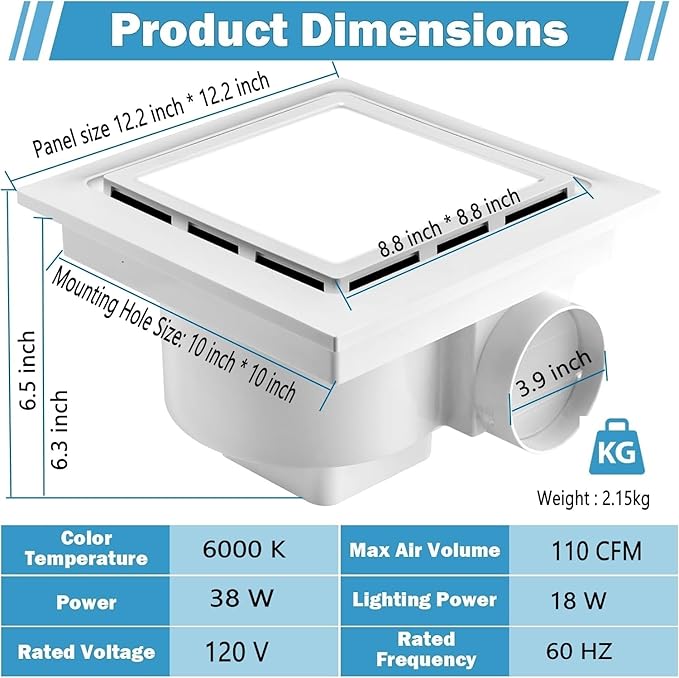 Nalle Ventilation Fans Bathroom Exhaust Fan - Image 4