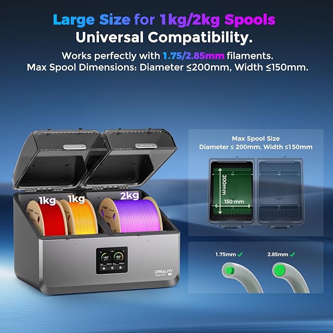 Creality Space Pi X4 Filament Dryer 4 Roll 3D Printer Dry Box - Image 4