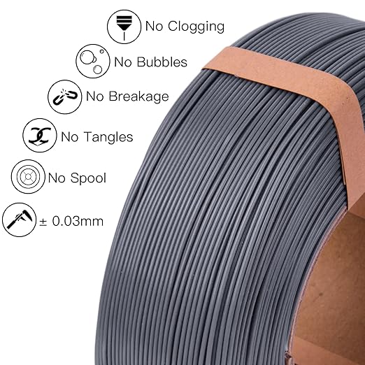Inland V2 PLA PRO 3D Printer Filament Refill, 1.75mm Spooless Filament - Image 3